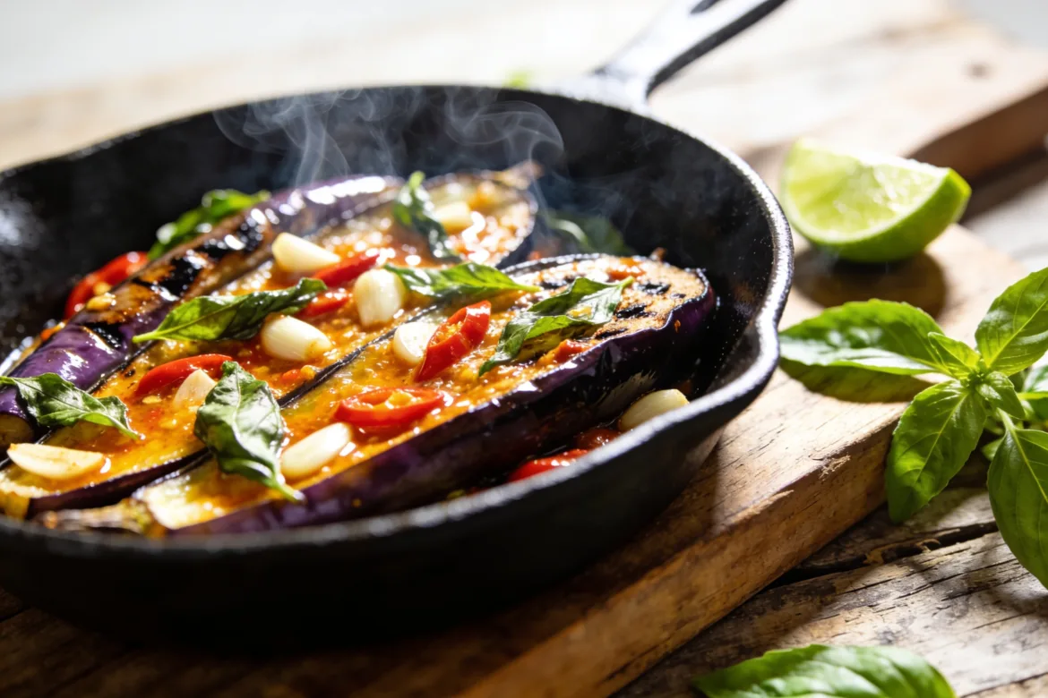 Thai Basil Eggplant Recipe With Bold Savory Flavor
