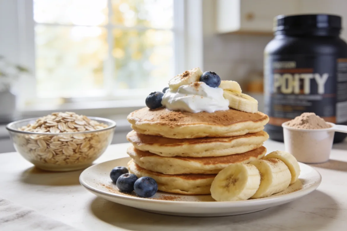 High Protein Pancakes With Greek Yogurt and Simple Ingredients