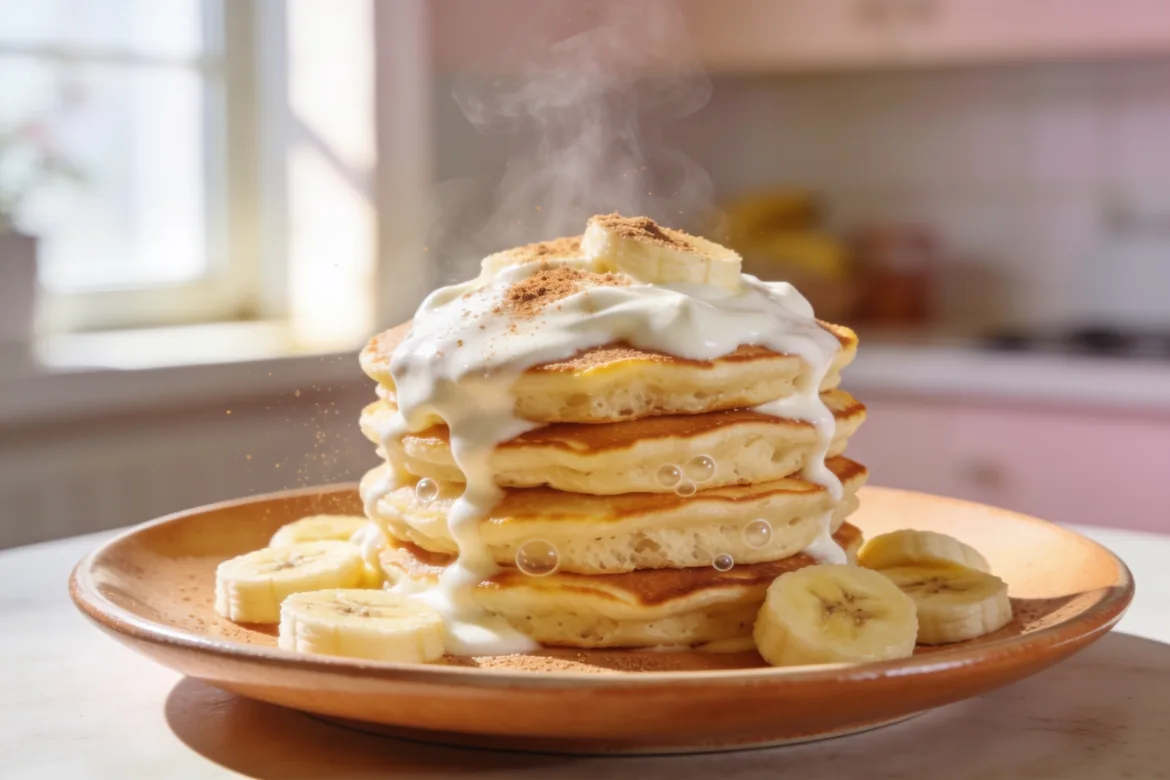 Banana Pancakes With Greek Yogurt for a Soft Fluffy Texture