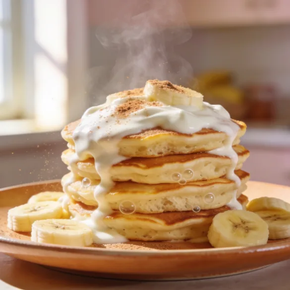 Banana Pancakes With Greek Yogurt for a Soft Fluffy Texture