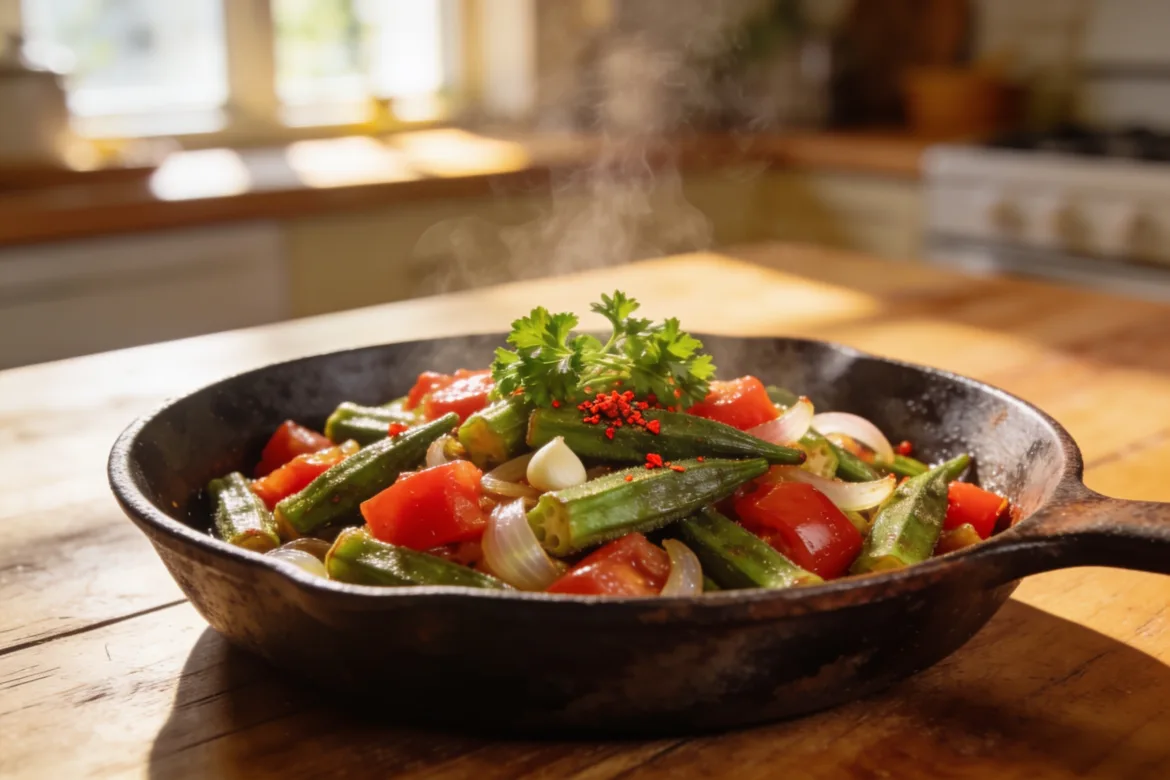 Southern Okra and Tomatoes Recipe for an Easy Homemade Side