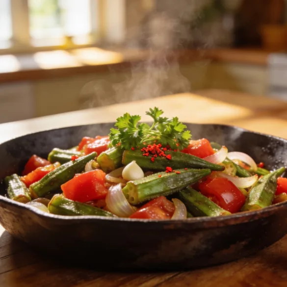 Southern Okra and Tomatoes Recipe for an Easy Homemade Side