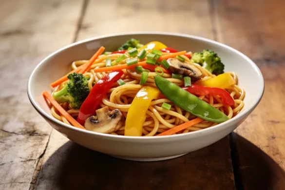 Easy Veggie Lo Mein Recipe With Fresh Vegetables and Simple Sauce