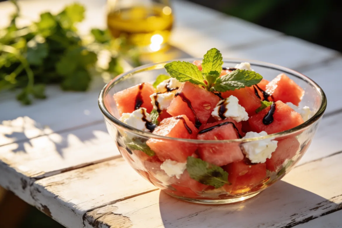 Watermelon Salad With Balsamic Vinegar for a Fresh Summer Side