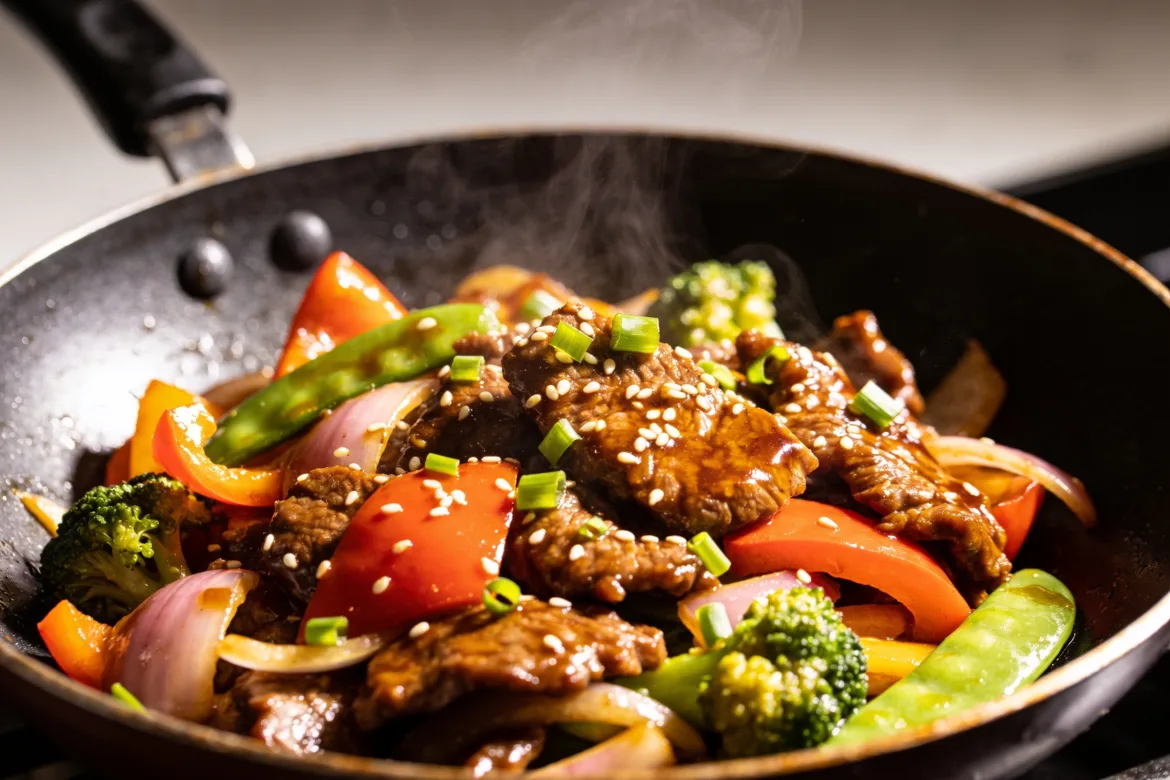 Easy Teriyaki Beef Stir Fry With Vegetables and Homemade Sauce
